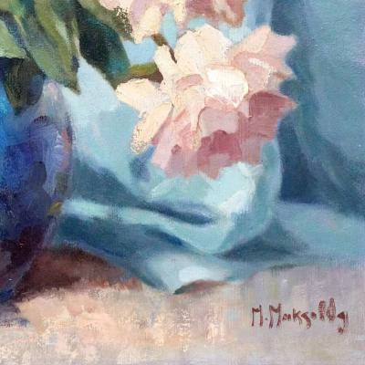 Still Life With Peonies Maximilian Maksolly Estonia 1930s